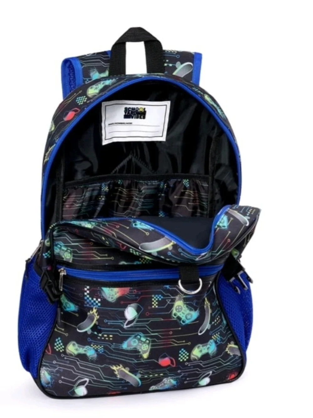 Blue Gaming Controller Backpack with Headset